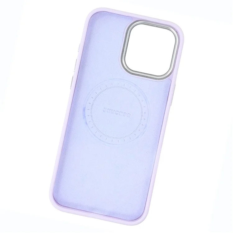 JAUCASE Para iPhone 15 Pro Capa Magnética com Padrão de Coração em PU + TPU + PC - Roxa