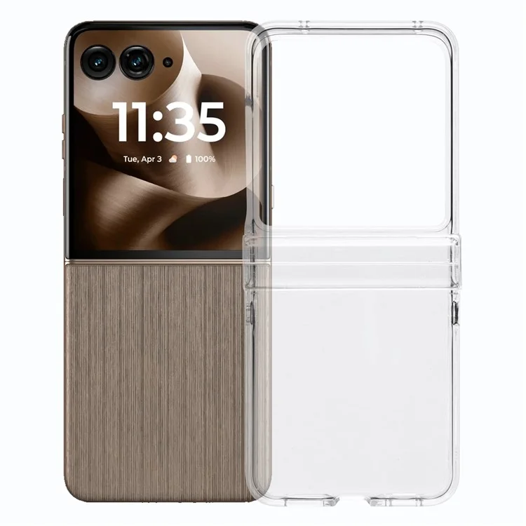 Capa para Motorola Razr 60 Ultra à Prova de Choque Capa de Cristal Transparente PC Shell de Telefone Design de 3 Peças