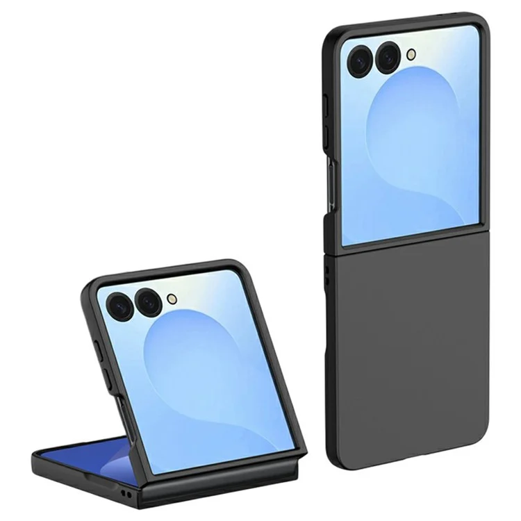 Étui pour Samsung Galaxy Z Flip7 5G Texture Peau-Tactile Coque Rigide de Téléphone Pliable - Noir
