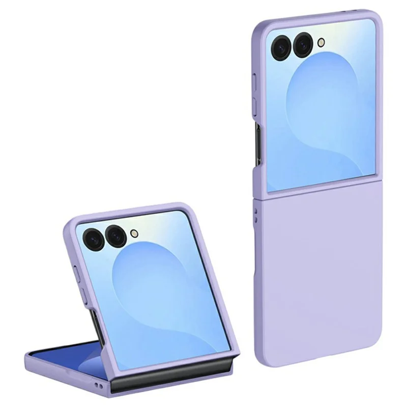 For Samsung Galaxy Z Flip7 5G Case Skin-Touch Texture Hard PC Folding Phone Cover - Purple