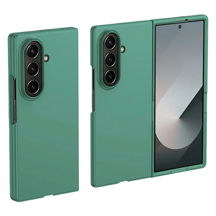 Für Samsung Galaxy Z Fold7 5G Hülle Soft-Touch Textur Hartplastik Klapp-Handyhülle - Dunkelgrün