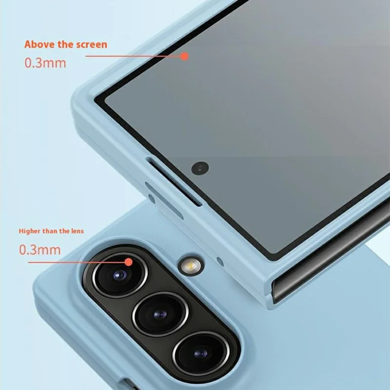 For Samsung Galaxy Z Fold7 5G Case Large Window Hard PC Phone Cover with Small Screen Film - Light Green