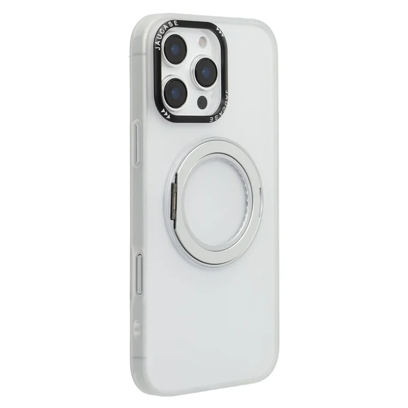 JAUCASE For iPhone 16 Pro Max Magnetic Case with Kickstand TPU + PC Phone Back Cover - White