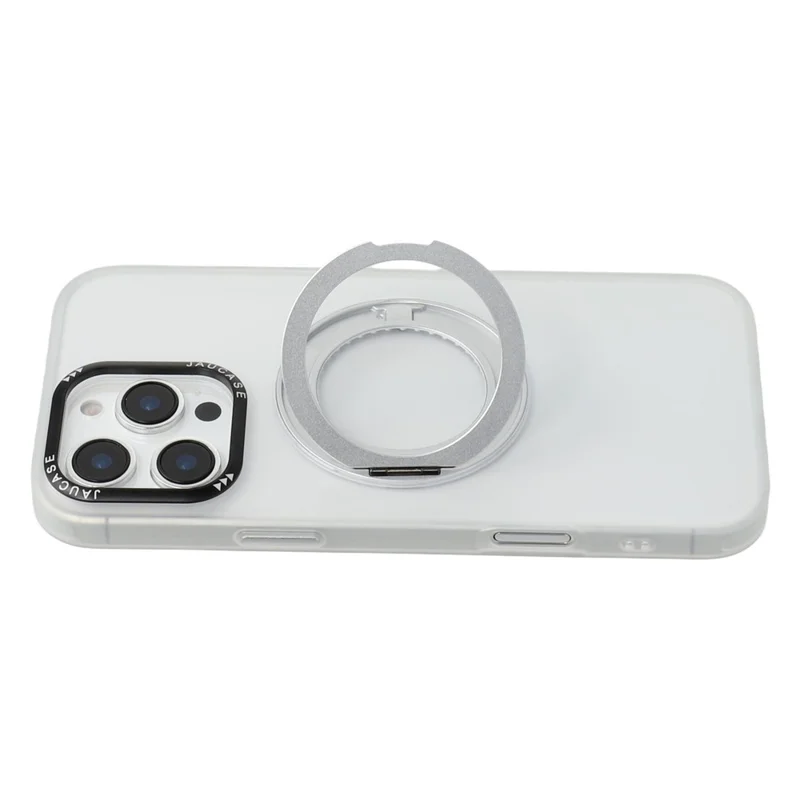 JAUCASE For iPhone 16 Pro Max Magnetic Case with Kickstand TPU + PC Phone Back Cover - White