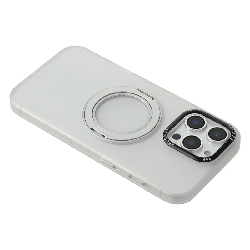 JAUCASE For iPhone 16 Pro Max Magnetic Case with Kickstand TPU + PC Phone Back Cover - White