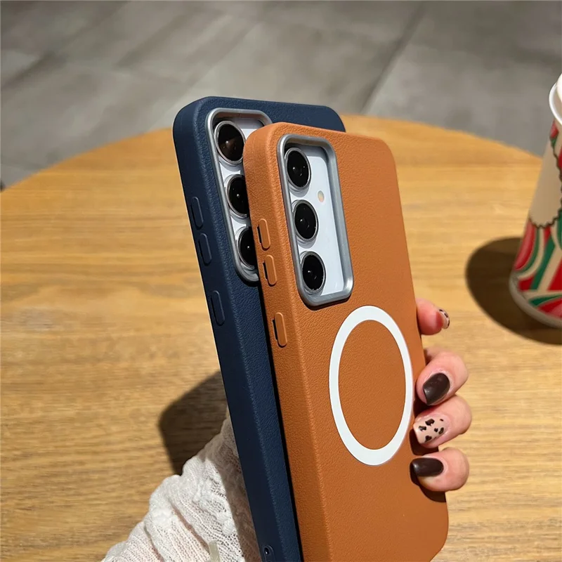 For Samsung Galaxy A35 5G Phone Cases Leather Texture TPU Back Cover Support Wireless Charging - White