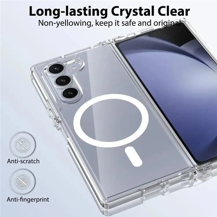 Cover per Samsung Galaxy Z Fold7 5G Compatibile con MagSafe in TPU + Acrilico Trasparente