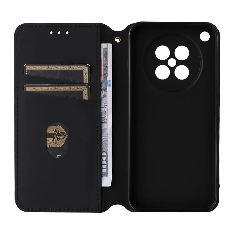 Capa Carteira para Oppo Find X8s 5G - Couro Estampado em Losango - Prata