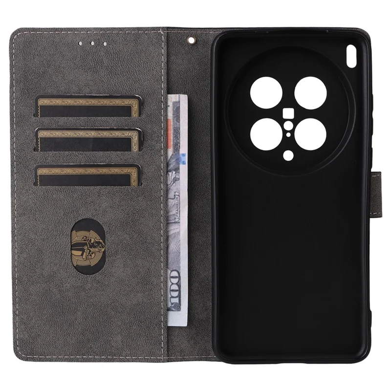 For vivo X200 Ultra 5G Case Wallet RFID Blocking PU Leather Phone Cover Stand with Strap - Black