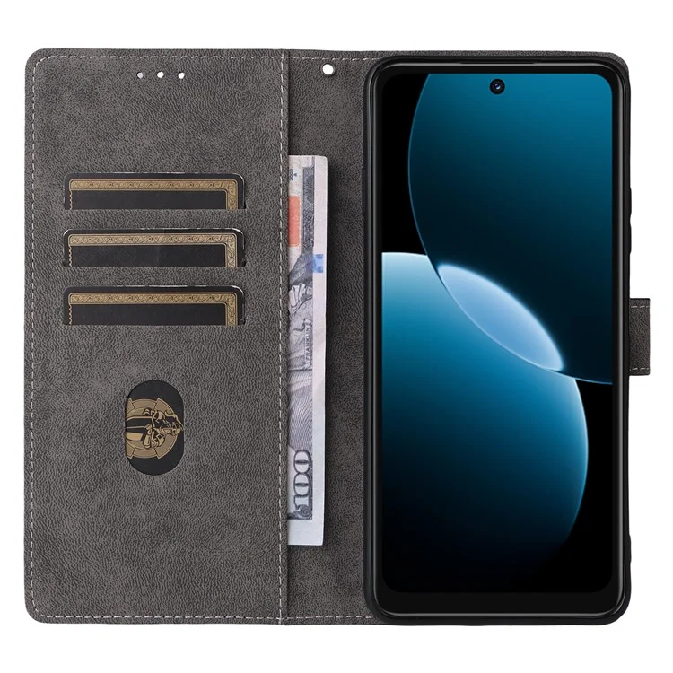 For Huawei Enjoy 80 Case Wallet RFID Blocking PU Leather Phone Cover Stand with Strap - Black