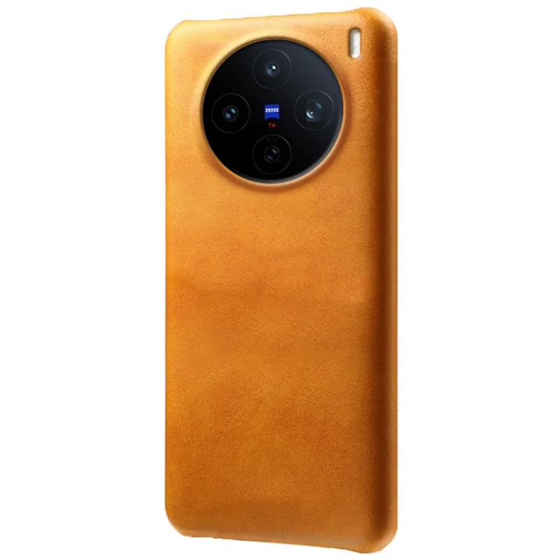 For vivo X200s 5G Case Calf Texture PU Leather Hard PC Protective Phone Cover - Orange