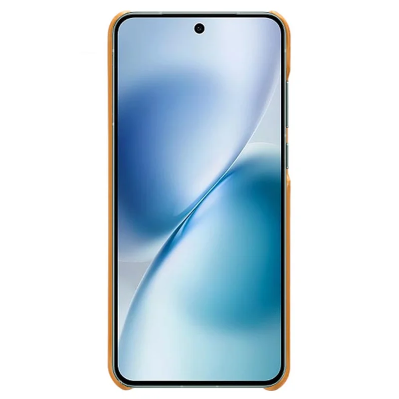 For vivo X200s 5G Case Calf Texture PU Leather Hard PC Protective Phone Cover - Orange