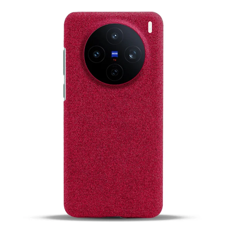 For vivo X200s 5G Phone Case Cloth Texture Anti-Scratch Protective PC Back Cover - Red