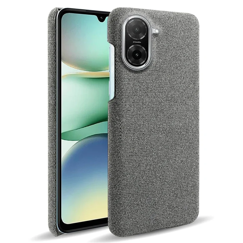 For Xiaomi Redmi A5 4G (171.7mm) Phone Case Cloth Texture Anti-Scratch Protective PC Back Cover - Grey