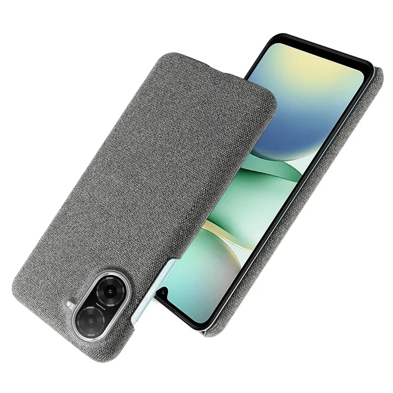 For Xiaomi Redmi A5 4G (171.7mm) Phone Case Cloth Texture Anti-Scratch Protective PC Back Cover - Grey