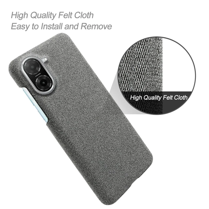 For Xiaomi Redmi A5 4G (171.7mm) Phone Case Cloth Texture Anti-Scratch Protective PC Back Cover - Grey