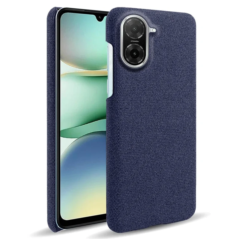غطاء هاتف بملمس قماشي لهاتف Xiaomi Redmi A5 4G (171.7 مم) مقاوم للخدوش واقٍ من البولي كربونات - أزرق