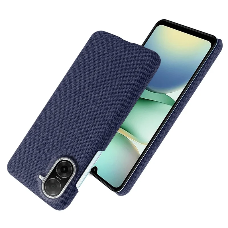 غطاء هاتف بملمس قماشي لهاتف Xiaomi Redmi A5 4G (171.7 مم) مقاوم للخدوش واقٍ من البولي كربونات - أزرق