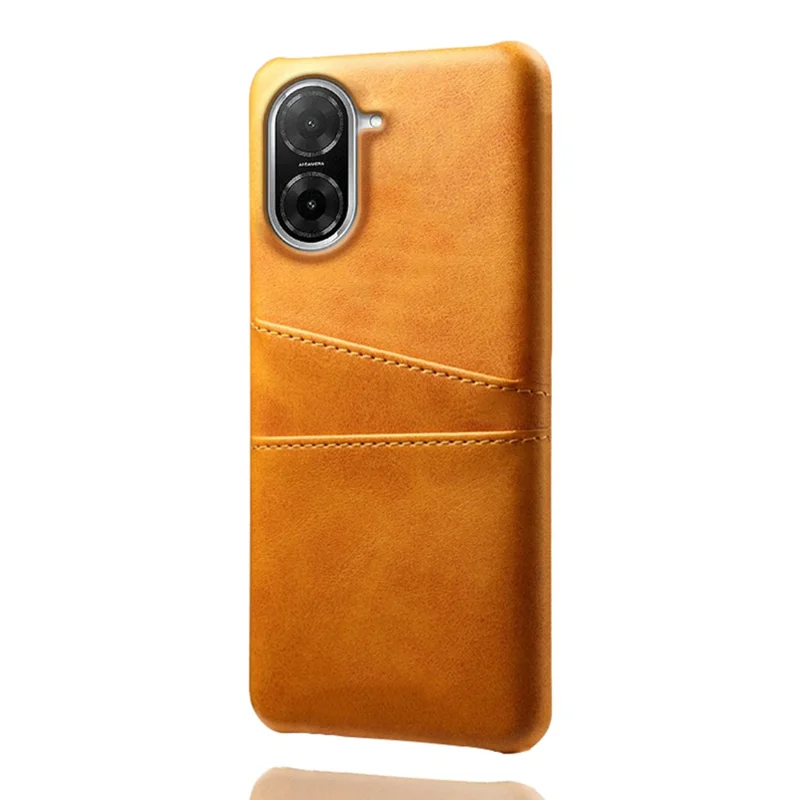 For Xiaomi Redmi A5 4G (171.7mm) Case Dual Card Slots PU Leather + Hard PC Phone Cover - Orange