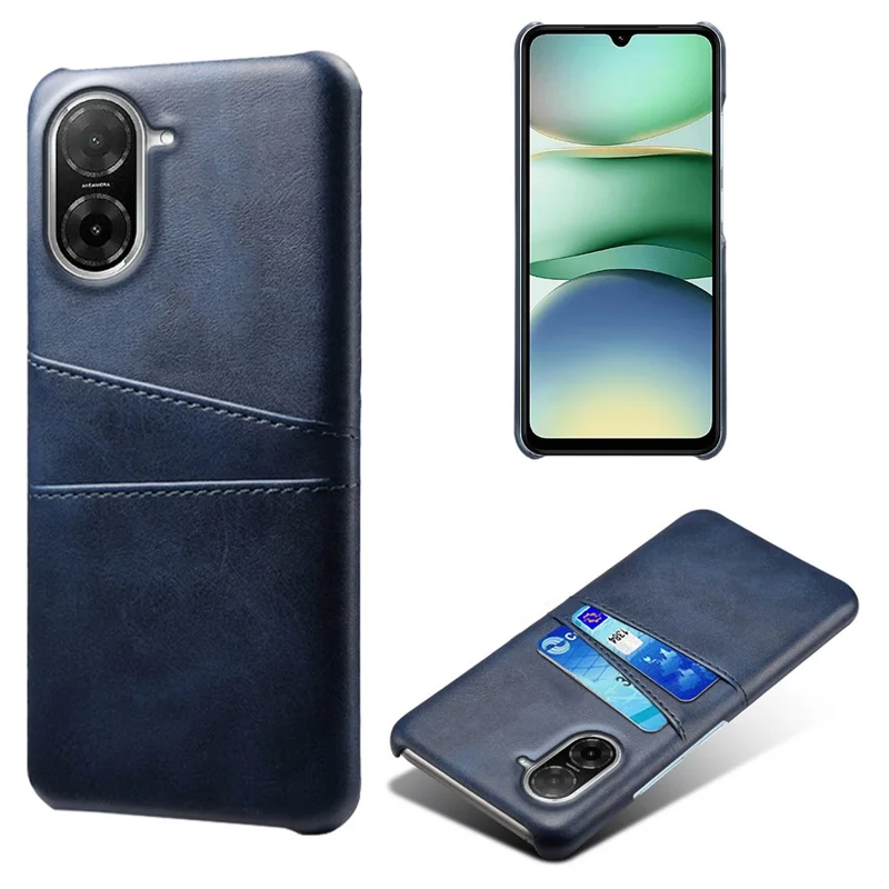 For Xiaomi Redmi A5 4G (171.7mm) Case Dual Card Slots PU Leather + Hard PC Phone Cover - Blue