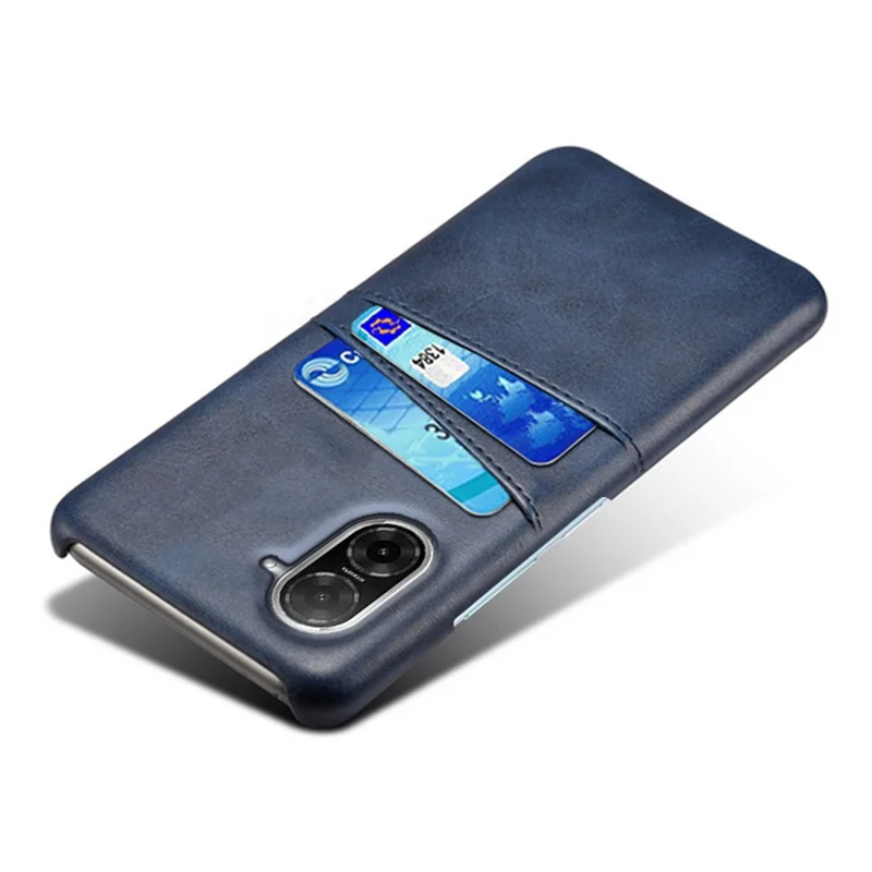For Xiaomi Redmi A5 4G (171.7mm) Case Dual Card Slots PU Leather + Hard PC Phone Cover - Blue