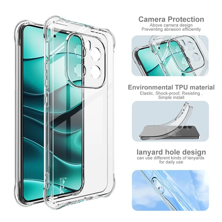 IMAK Для чести GT Pro Чехол TPU Телефон Обложка Подушка безопасности Ударопрочная защита - Прозрачный