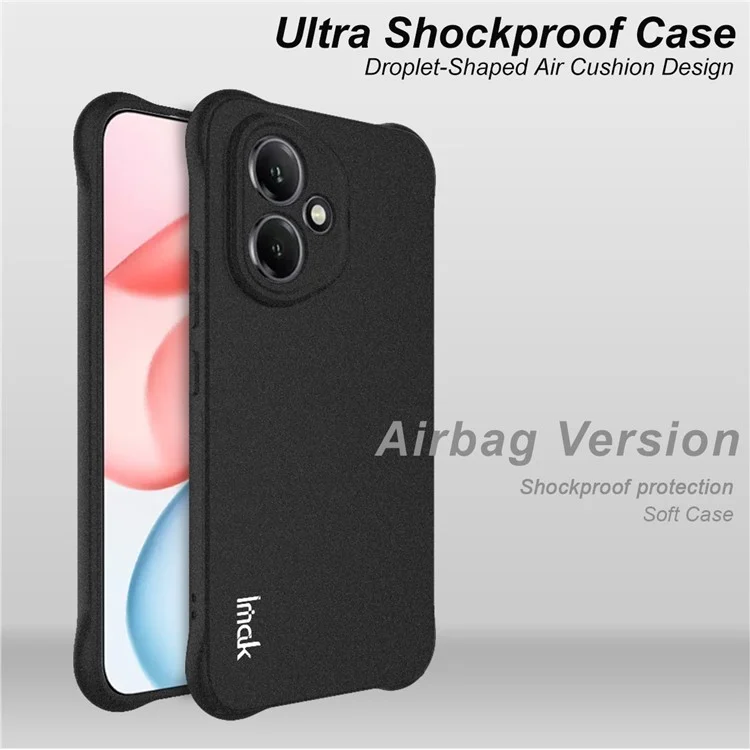 IMAK Für Honor 400 Hülle TPU Handyhülle Airbag Stoßfest Schutz - Mattschwarz