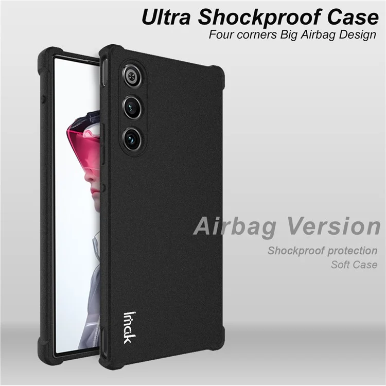 IMAK For ZTE nubia Redmagic 10 Air 5G Case TPU Phone Cover Airbag Shockproof Protection - Matte Black