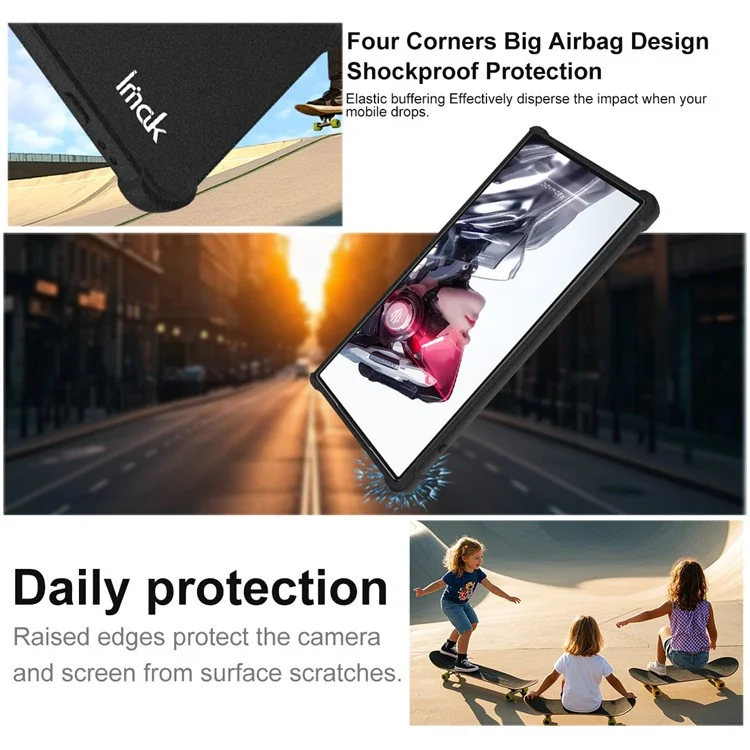 IMAK For ZTE nubia Redmagic 10 Air 5G Case TPU Phone Cover Airbag Shockproof Protection - Matte Black