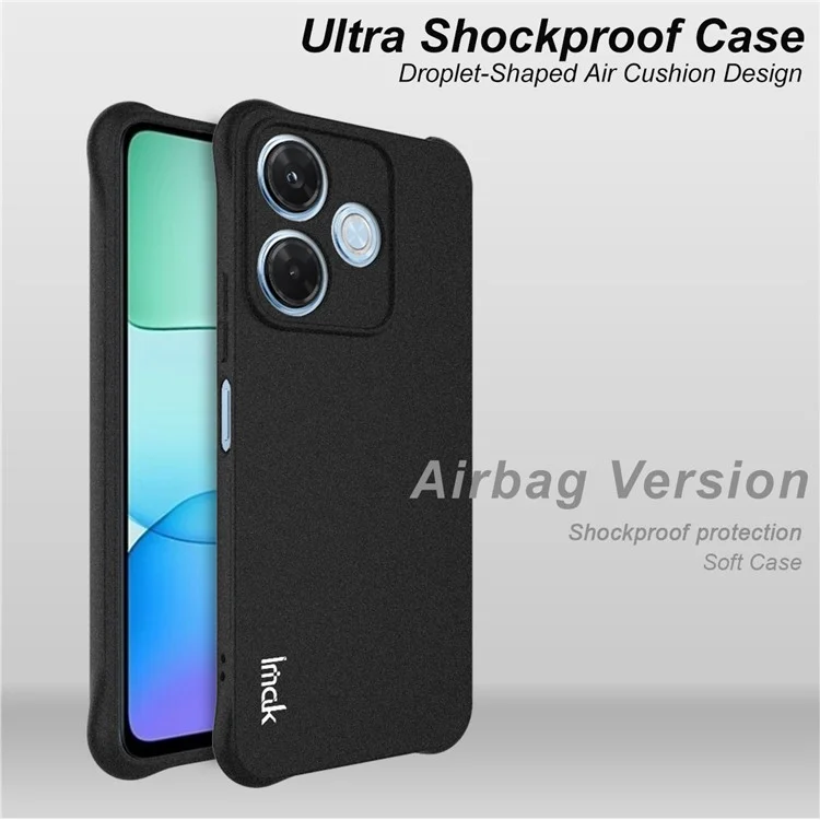 Capa IMAK para Xiaomi Redmi 13x 4G em TPU com Proteção Antichoque - Preto Fosco