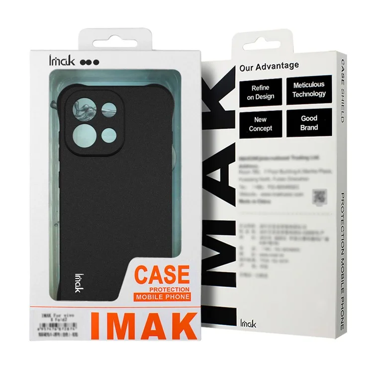 Funda IMAK para Xiaomi Redmi Turbo 4 Pro 5G / Poco F7 5G de TPU Protector de Teléfono con Airbag Antichoque - Negro Mate