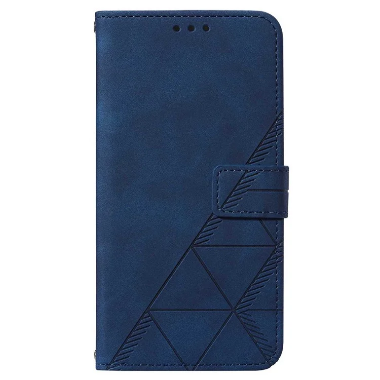For Samsung Galaxy A14 5G / A14 4G Leather Case with Hand Strap Wallet Stand Phone Cover - Sapphire