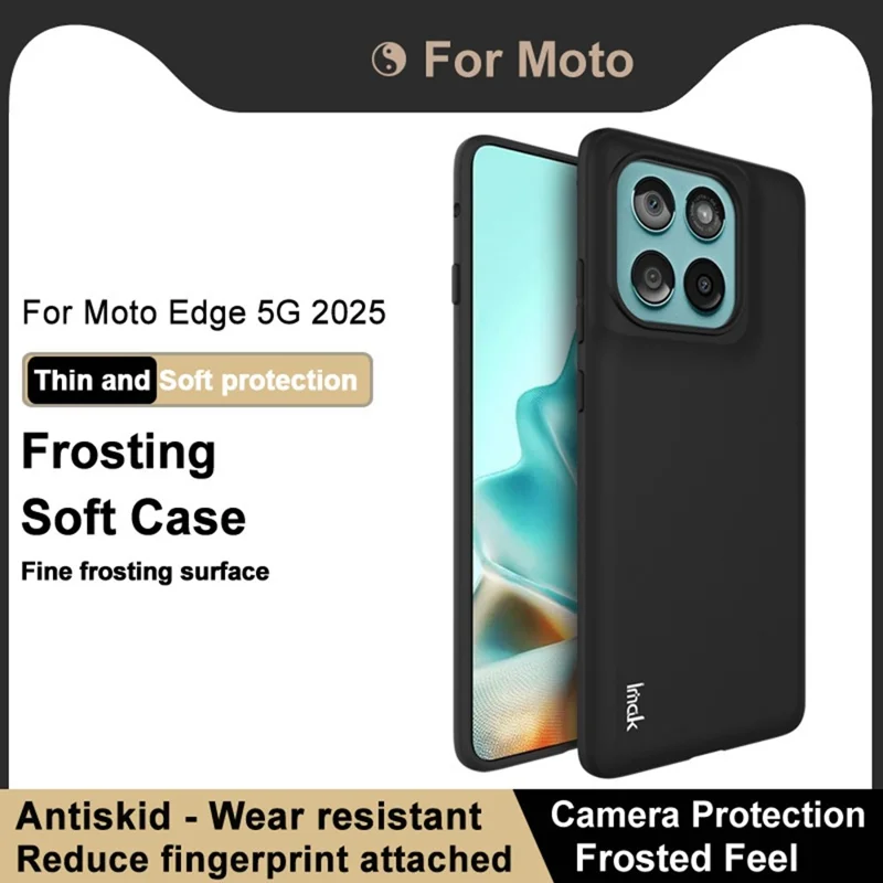 IMAK UC-3 Serie für Motorola Edge (2025) 5G Hülle Matt Fingerabdruckschutz Weiches TPU Cover