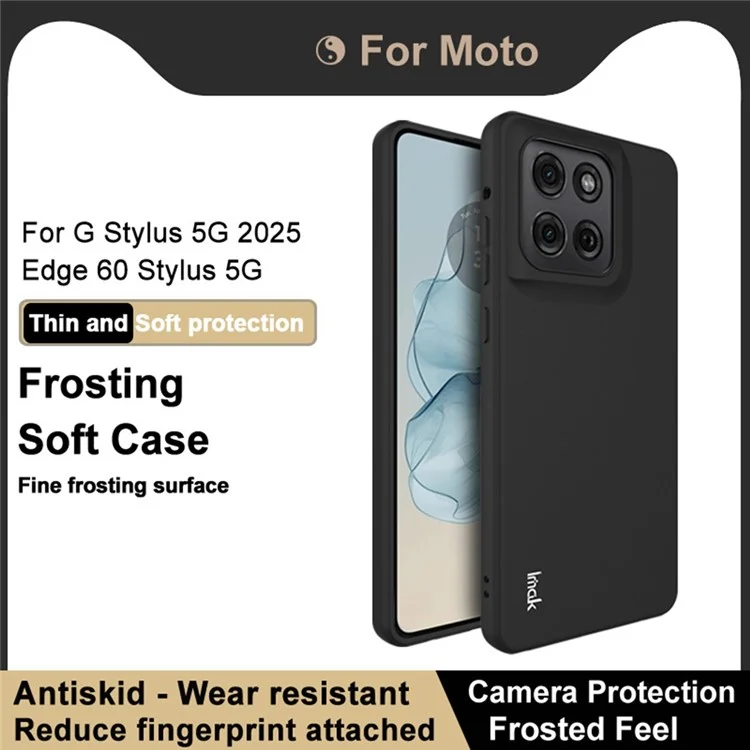 IMAK UC-3 Series for Motorola Moto G Stylus 5G (2025)  /  Edge 60 Stylus 5G Case Matte Anti Fingerprint Soft TPU Cover