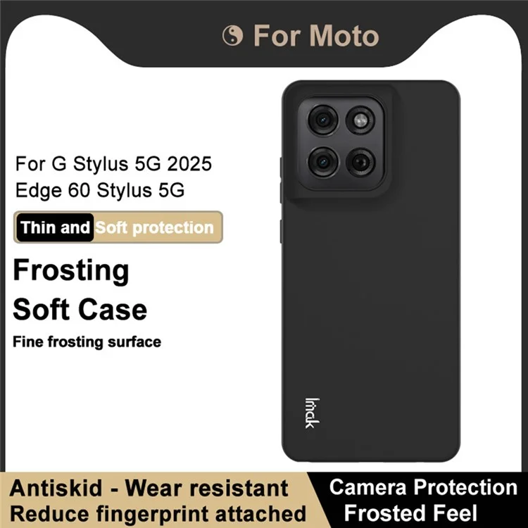 IMAK UC-3 Series for Motorola Moto G Stylus 5G (2025)  /  Edge 60 Stylus 5G Case Matte Anti Fingerprint Soft TPU Cover