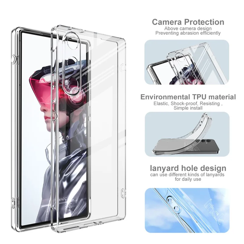 IMAK UX-5 Series For ZTE nubia Redmagic 10 Air 5G Case Shockproof TPU Clear Slim Back Shell
