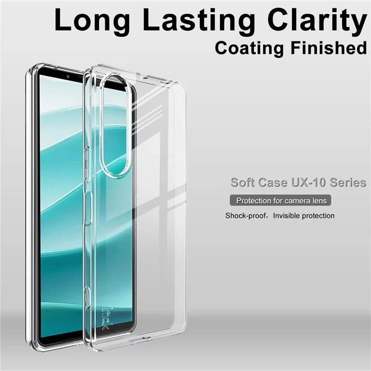 IMAK UX-10 Series For Sony Xperia 1 VII Clear Phone Case Soft TPU Mobile Back Cover