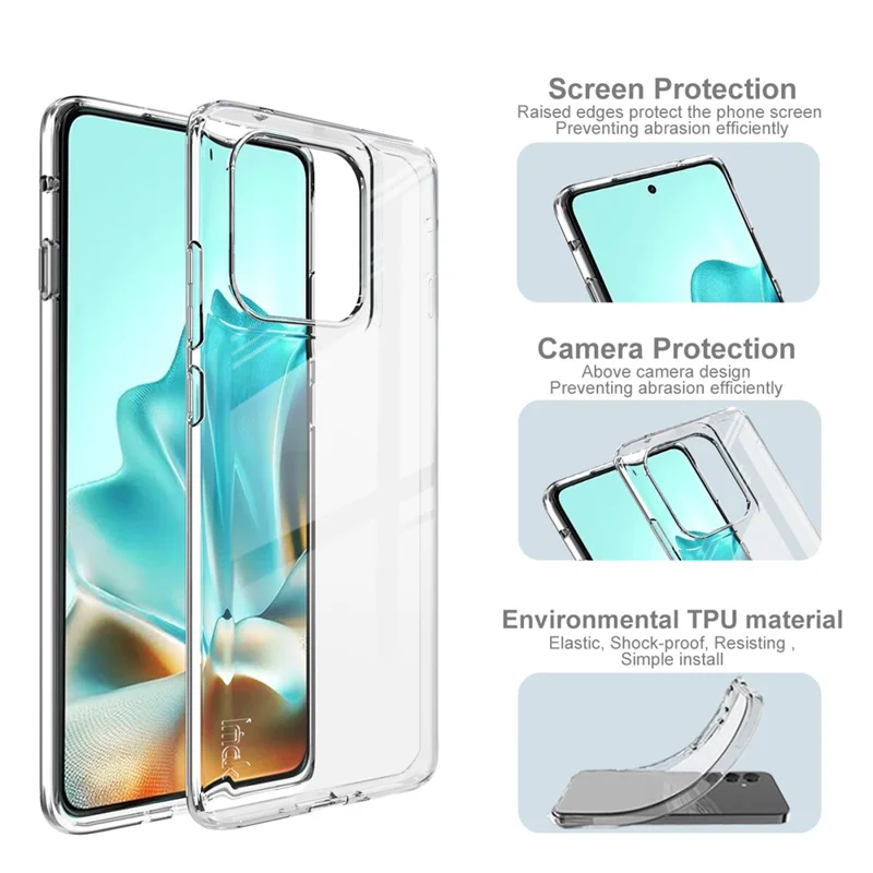 IMAK UX-10 Serie für Motorola Edge (2025) 5G Transparente Handyhülle Weiche TPU Rückseite Schutzhülle