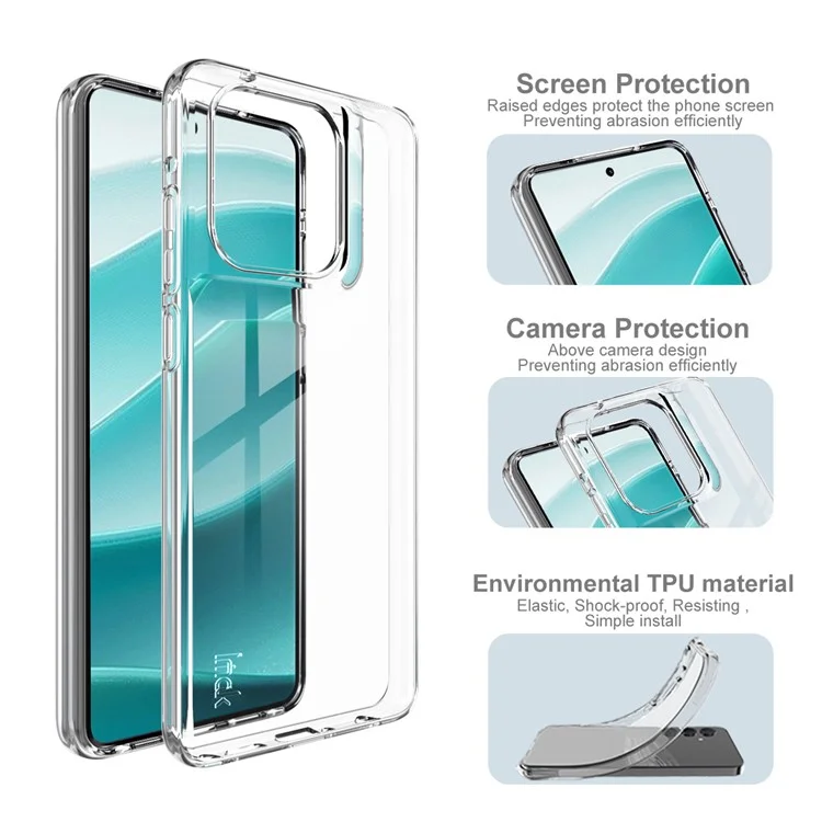 IMAK UX-10 Series For Motorola Moto G Stylus 5G (2025)  /  Edge 60 Stylus 5G Clear Phone Case Soft TPU Mobile Back Cover