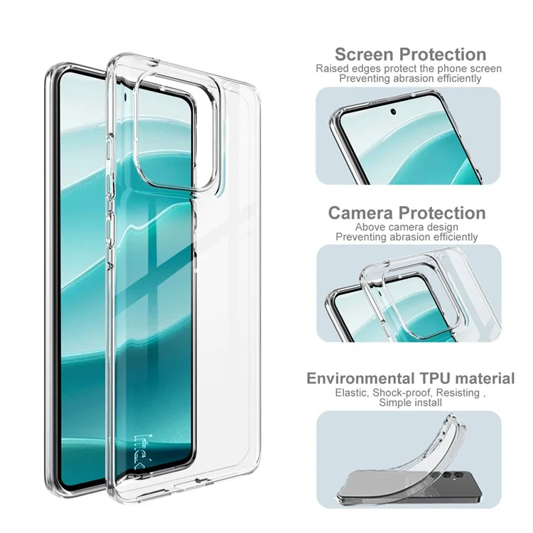 Funda Transparente IMAK UX-10 para Motorola Edge 60 5G / 60 Fusion 5G / 60S 5G, Carcasa Trasera Blanda de TPU para Móvil