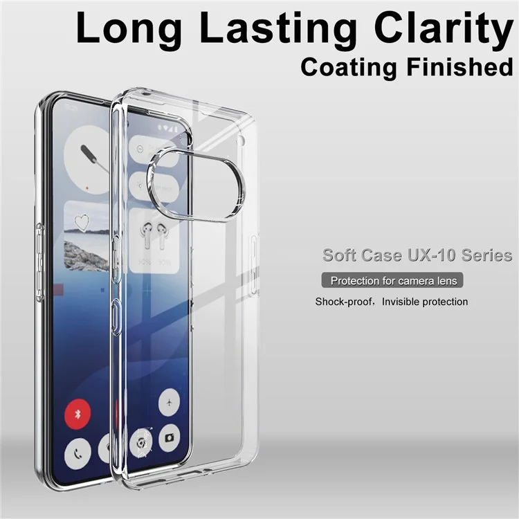 Funda IMAK UX-10 Series para Nothing Phone (3a) Transparente, Carcasa Blanda de TPU para Móvil