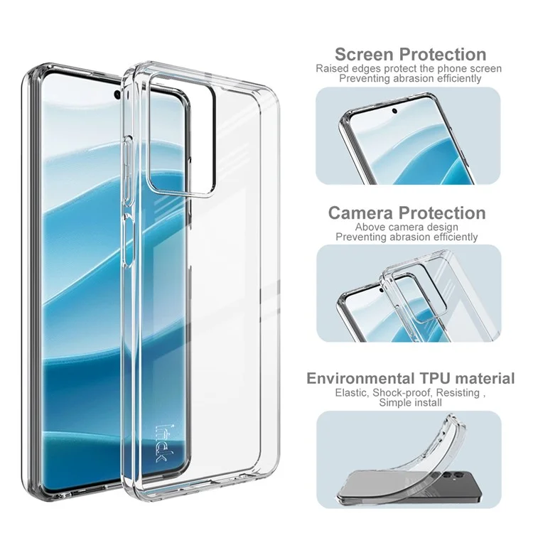 Funda Transparente IMAK UX-10 Series para Teléfono HMD Pulse Pro / Pulse+ / Pulse - Carcasa Trasera Blanda de TPU
