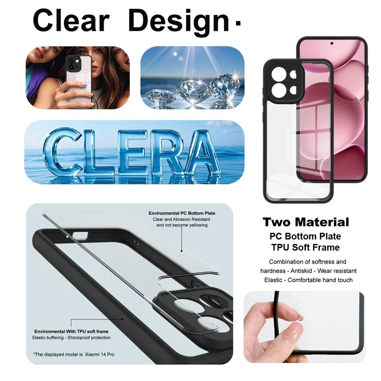 IMAK UX-9A Series for OnePlus 13T 5G Case Clear TPU PC Phone Cover Reinforced Corners