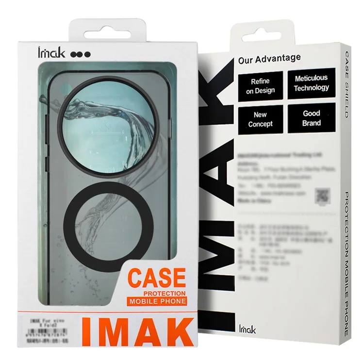 IMAK Pour iPhone 16 Plus Coque Compatible avec MagSafe Couleur Bonbon Antichoc TPU + PET Coque Arrière - Noir