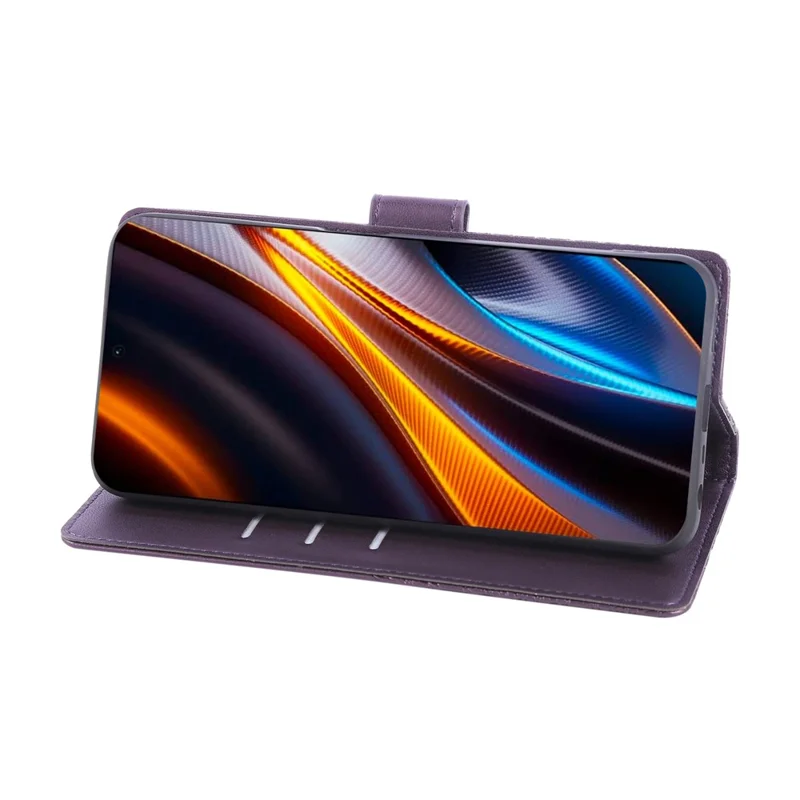 Funda para Xiaomi Redmi Note 12 4G con Diseño de Flor Rosa, Cartera de Cuero Sintético con 3 Ranuras para Tarjetas - Morado Oscuro