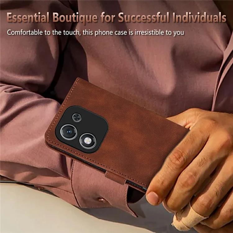 AZNS For Honor X70i Case PU Leather Wallet Phone Cover - Brown
