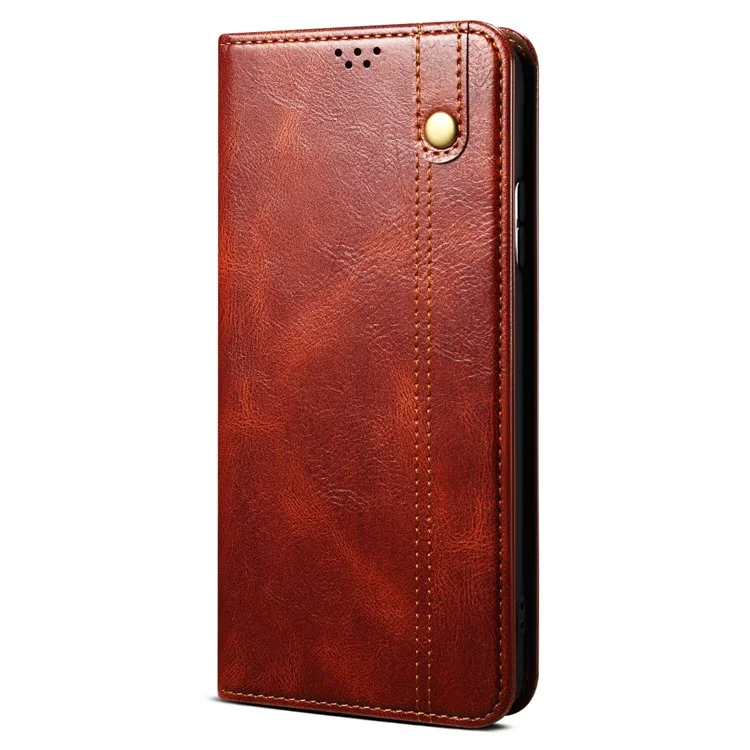 For Nothing CMF Phone 2 Pro Case Crazy Horse Texture Waxy Leather Wallet Stand Phone Cover - Brown