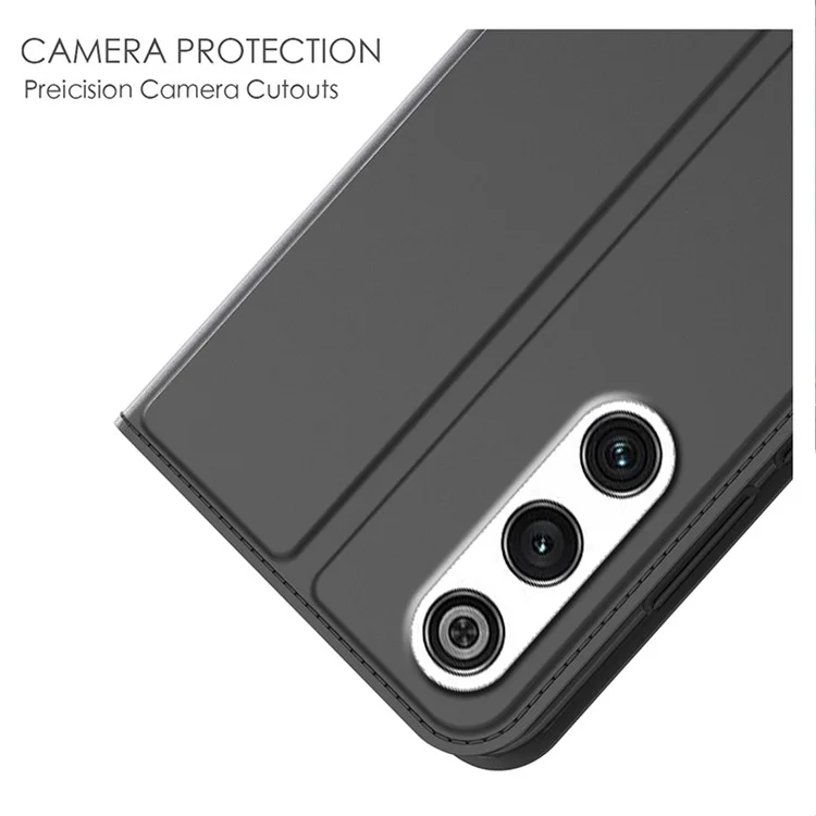 For ZTE nubia Redmagic 10 Air 5G Case PU Leather Phone Cover with Card Holder Stand - Black