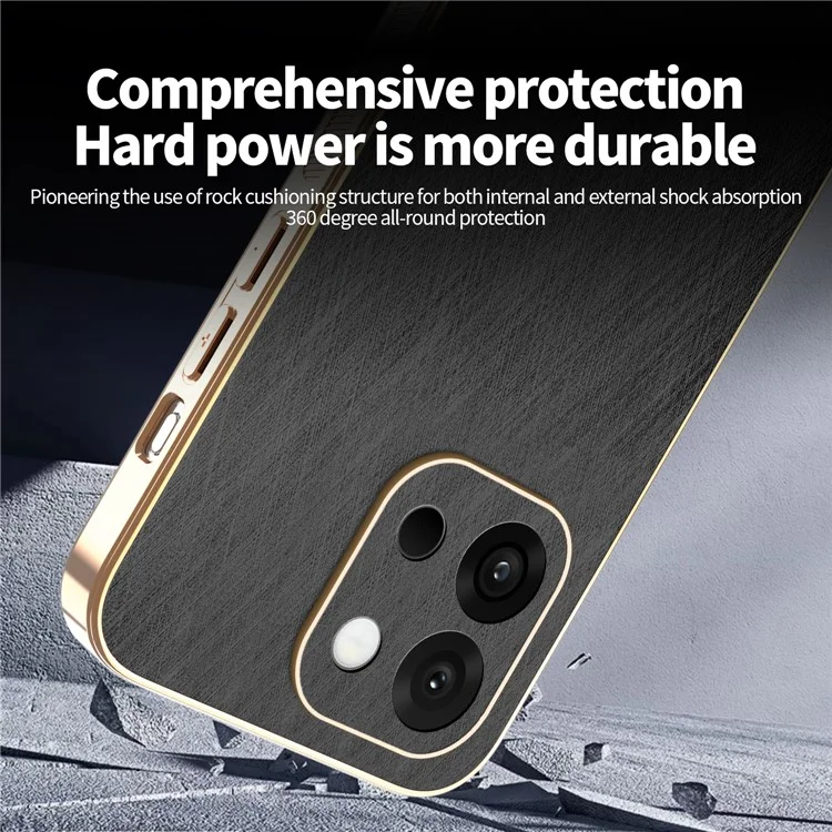Чехол KADEM для OnePlus 13T 5G с электрохимическим покрытием, текстурой шелка, из ПУ + ТПУ - Черный