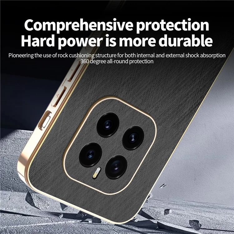 KADEM For Honor GT Pro Funda Electrochapado Textura de Seda PU + Cubierta Trasera de Teléfono TPU - Negro